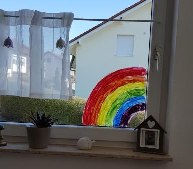 Regenbogen am Fenster